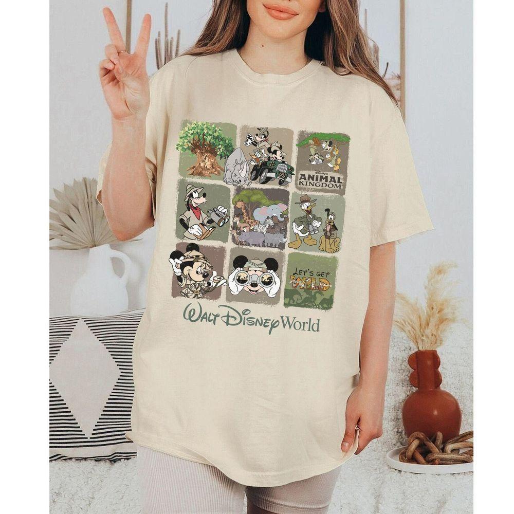 Retro Disney Animal Kingdom Mickey And Friends Disney Wild Vuitino Shirt